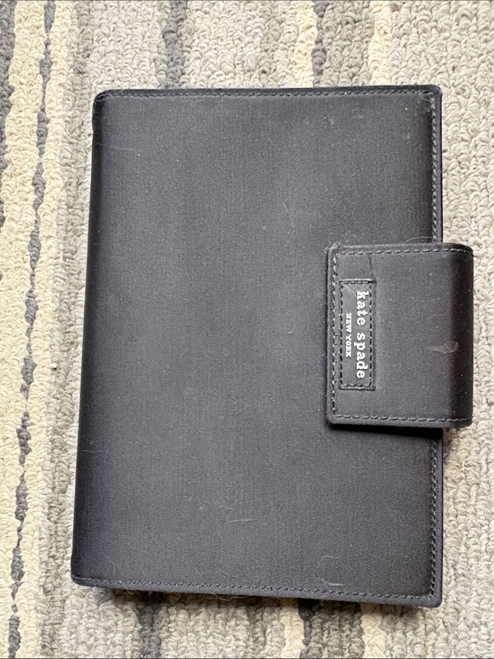 Kate Spade - Vintage 6-ring Pocket Planner in Black Nylon-Excellent Condition!